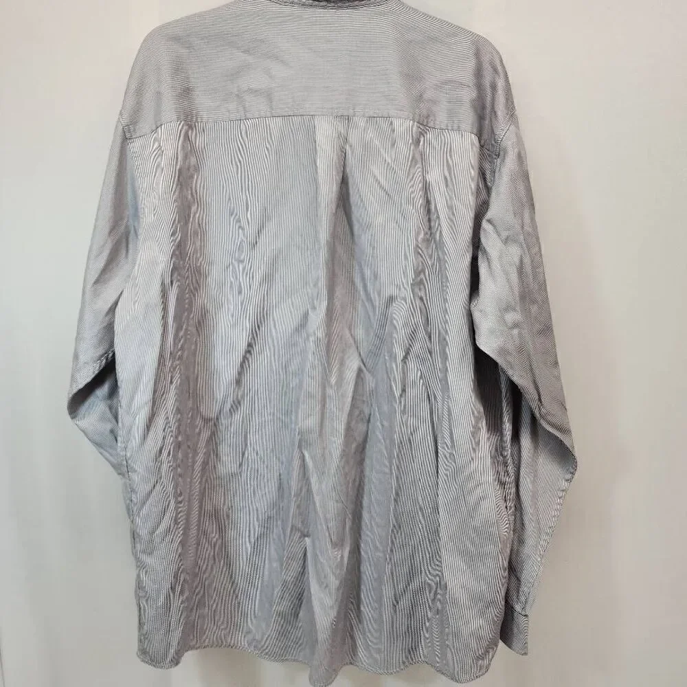 Cinch Men's Size Large Button-Down Long-Sleeve Striped Collard Western Country P